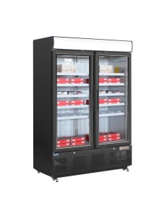 Vitrine réfrigérée négative Polar 920L noire - 10 étagères réglables 2