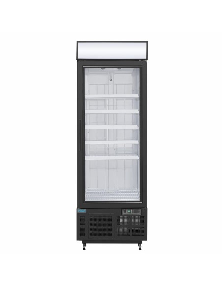Vitrine réfrigérée négative Polar 412L noire - 5 étagères