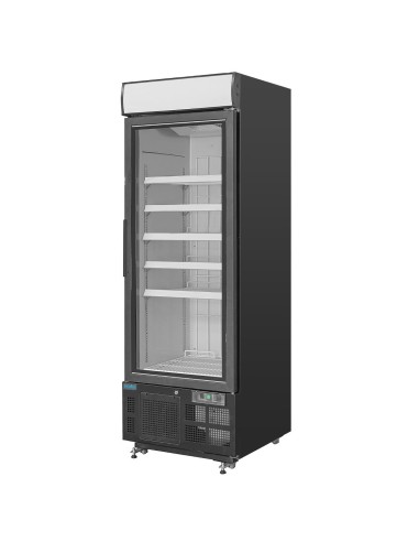 Vitrine réfrigérée négative Polar 412L noire - 5 étagères