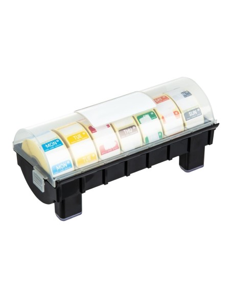 Étiquettes amovibles code couleur 24mm avec distributeur Hygiplas