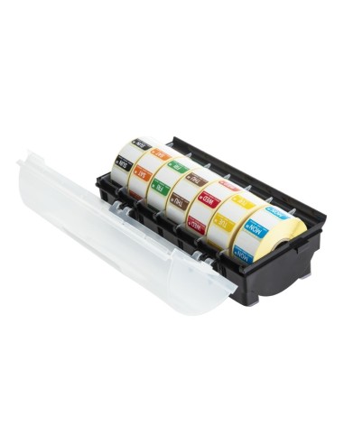 Étiquettes amovibles code couleur 24mm avec distributeur Hygiplas