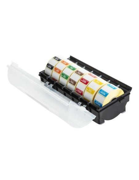 Étiquettes amovibles code couleur 24mm avec distributeur Hygiplas