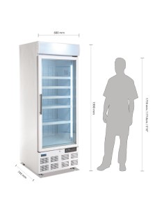 Vitrine réfrigérée négative Polar 412L - 1 porte blanche 2