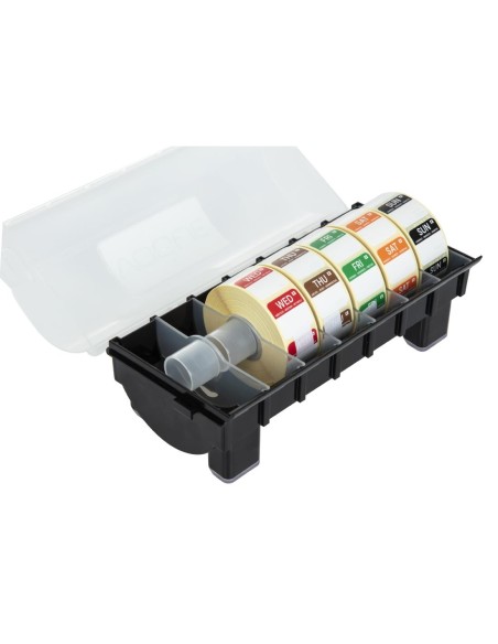 Étiquettes amovibles code couleur 24mm avec distributeur Hygiplas