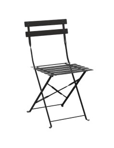 Chaises de terrasse pliantes Bolero noires - Lot de 2