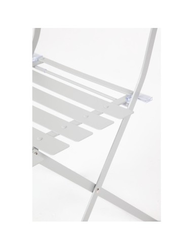 Chaise de terrasse pliantes en acier gris Bolero - lot de 2