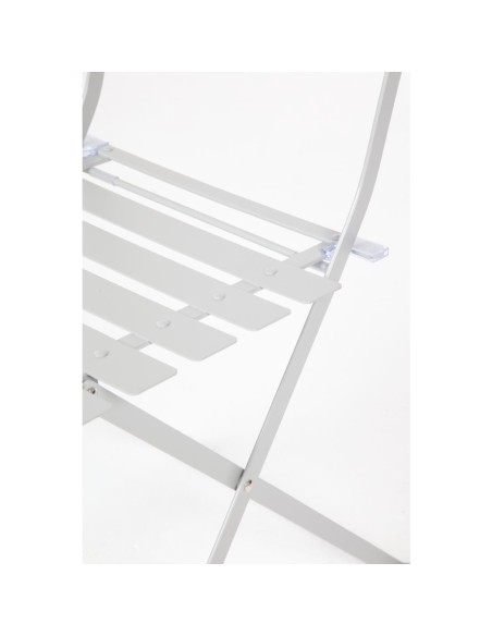 Chaise de terrasse pliantes en acier gris Bolero - lot de 2