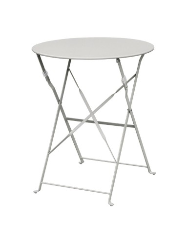 Table de terrasse Bolero gris - acier anti-UV, 595 mm Ø