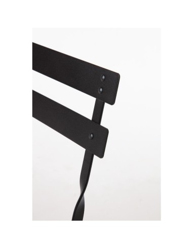 Chaises de terrasse pliantes Bolero noires - Lot de 2