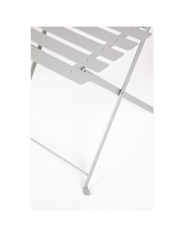 Chaise de terrasse pliantes en acier gris Bolero - lot de 2