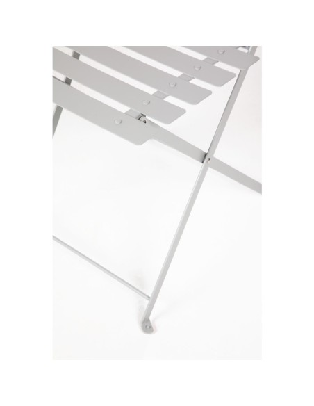 Chaise de terrasse pliantes en acier gris Bolero - lot de 2