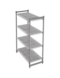 Unité de 4 étagères à claire-voie Cambro - 300 kg/étagère