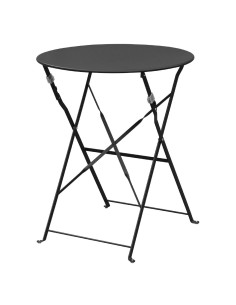 Table de terrasse Bolero noire - acier pliable 71x60 cm