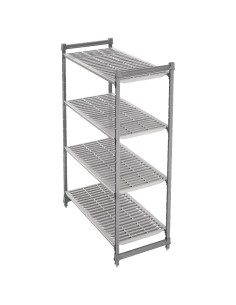 Unité de 4 étagères à claire-voie Cambro - 300 kg/étagère 2