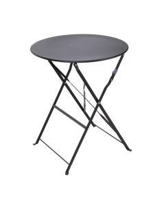 Table de terrasse Bolero noire - acier pliable 71x60 cm 2