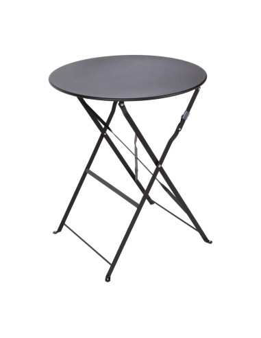Table de terrasse Bolero noire - acier pliable 71x60 cm