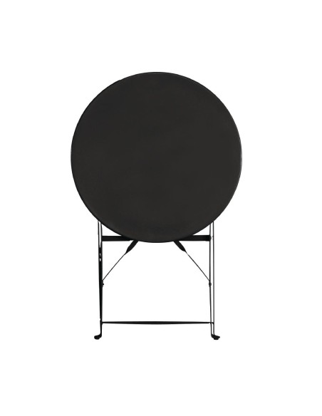Table de terrasse Bolero noire - acier pliable 71x60 cm