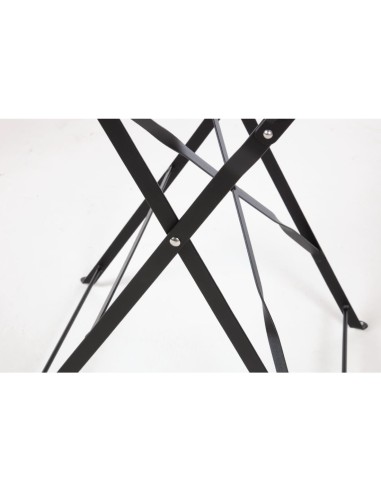 Table de terrasse Bolero noire - acier pliable 71x60 cm