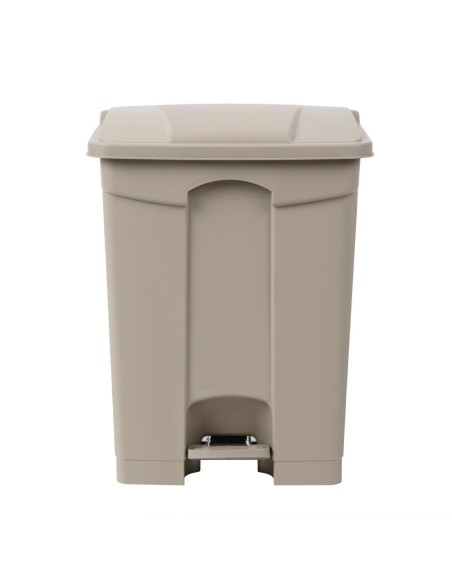 Poubelle à pédale Jantex beige 65L - Hygiène et durabilité
