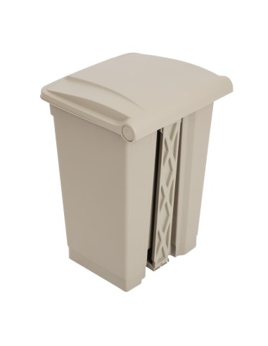 Poubelle à pédale Jantex beige 45L - Hygiénique et robuste