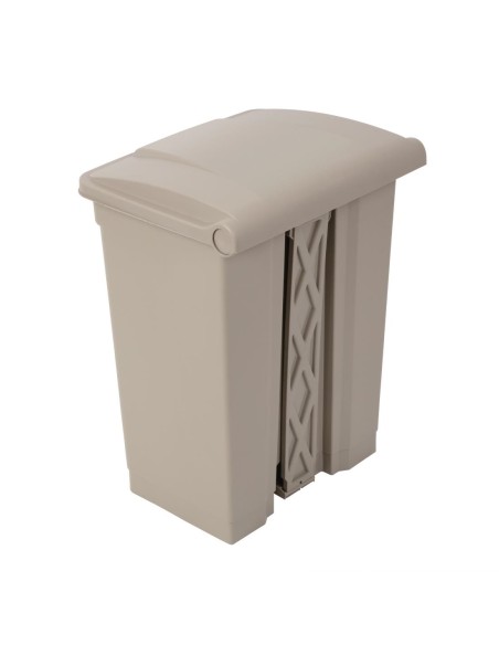 Poubelle à pédale Jantex beige 65L - Hygiène et durabilité