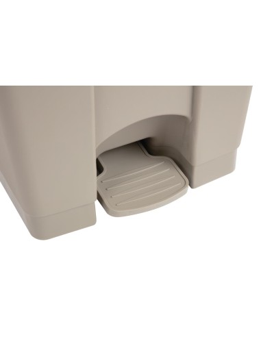Poubelle à pédale Jantex beige 45L - Hygiénique et robuste