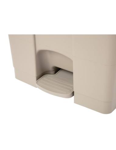 Poubelle à pédale Jantex beige 65L - Hygiène et durabilité
