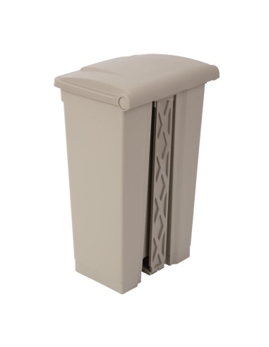 Poubelle à pédale Jantex beige 87L - Hygiénique et robuste