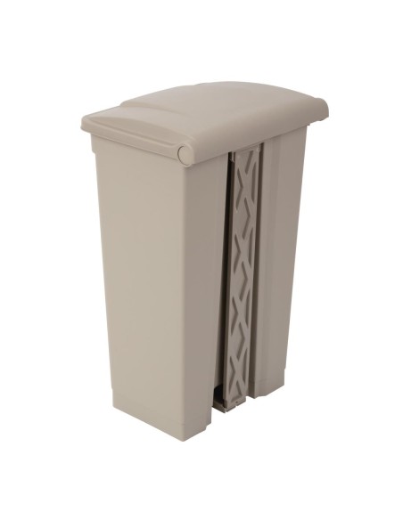 Poubelle à pédale Jantex beige 87L - Hygiénique et robuste