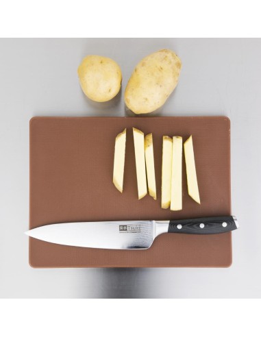 Petite planche à découper Hygiplas marron - 12x305x229 mm
