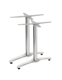 Pied de table double aluminium Bolero - lot de 2