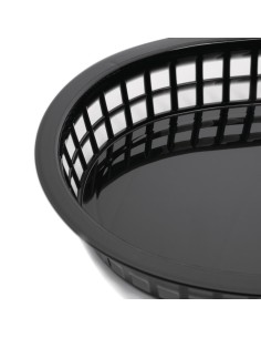Panière alimentaire ovale noire Olympia - lot de 6 2