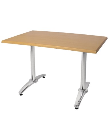 Pied de table double aluminium Bolero - lot de 2