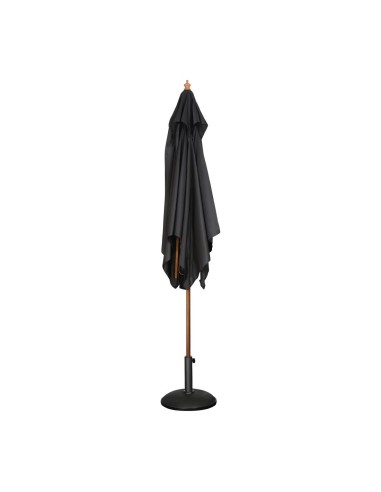 Parasol carré Bolero 2,5m noir - 2,73 x 2,5 m - Bois & polyester