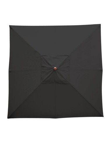 Parasol carré Bolero 2,5m noir - 2,73 x 2,5 m - Bois & polyester