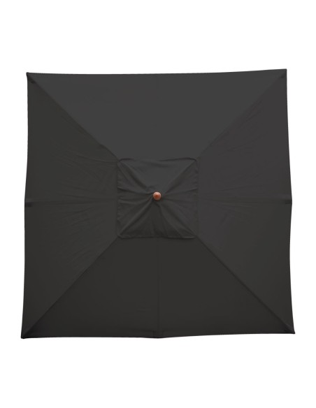Parasol carré Bolero 2,5m noir - 2,73 x 2,5 m - Bois & polyester