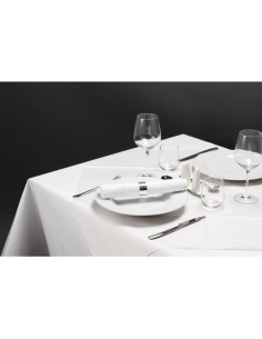 Surnappes blanches Dunisilk Duni 840x840 mm - Lot de 100 2