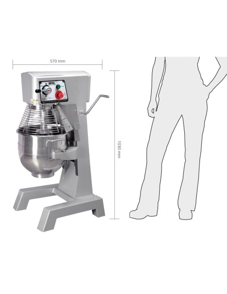 Batteur planétaire Buffalo 29L - 1,5kW, haute capacité