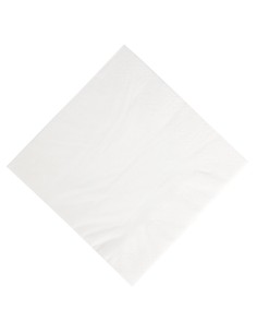Serviettes déjeuner blanches compostables Duni 400mm - lot 1000