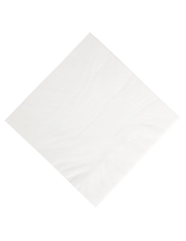 Serviettes déjeuner blanches compostables Duni 400mm - lot 1000
