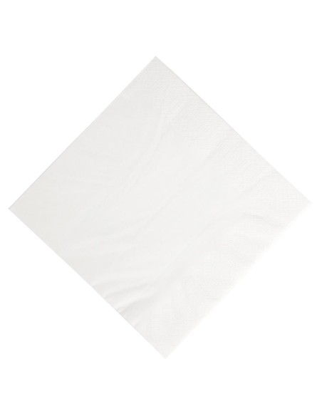 Serviettes déjeuner blanches compostables Duni 400mm - lot 1000