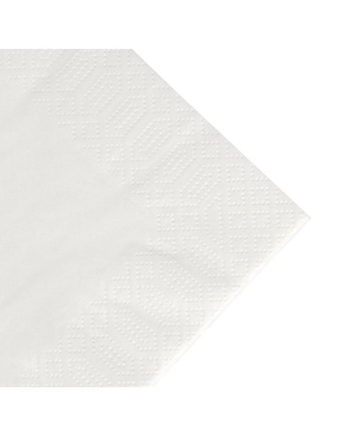 Serviettes déjeuner blanches compostables Duni 400mm - lot 1000