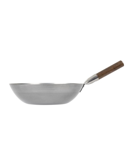 Wok fond plat London Wok 330 mm - Acier doux