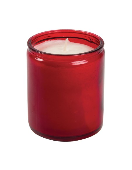 Bougies-verre Bolsius Starlight rouges - lot de 8