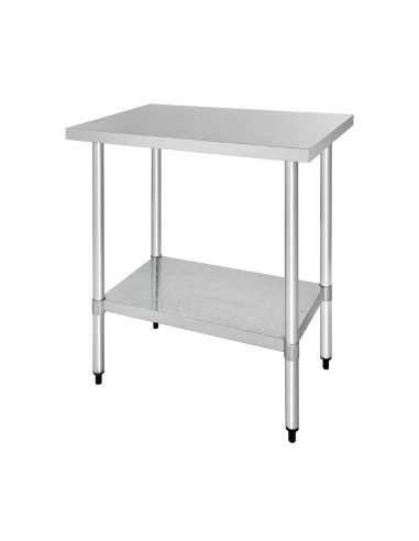 Table centrale en inox Vogue 900x900x700 mm - Hauteur réglable