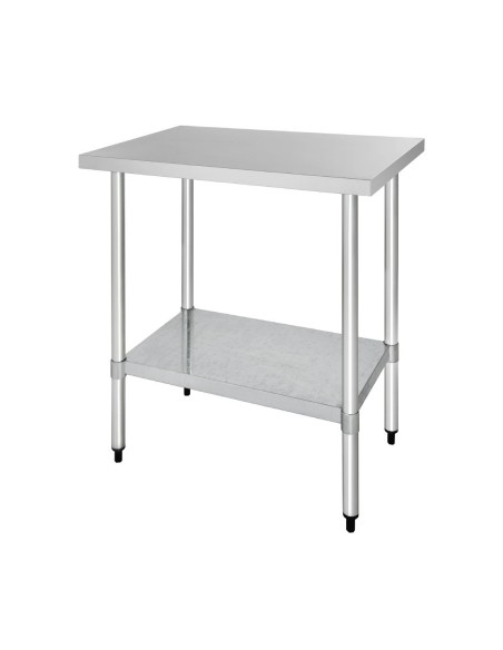 Table centrale en inox Vogue 900x900x700 mm - Hauteur réglable