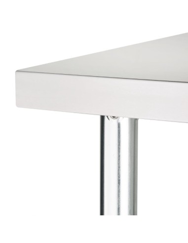 Table centrale en inox Vogue 900x900x700 mm - Hauteur réglable