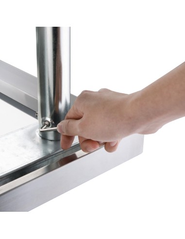 Table centrale en inox Vogue 900x900x700 mm - Hauteur réglable