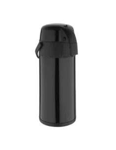 Pichet à pompe en inox double paroi Olympia noir