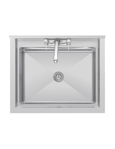 Plonge bac unique Vogue en inox - 600 mm profondeur